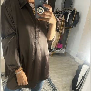 NWT RACHEL ZOE brown blouse